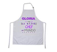Kembilove Delantal Personalizado Ajustable Eres la mejor chef del Mundo - Delantales para Madres, Abuelas con nombre personalizado - Regalo Original Madres, Cumpleaños