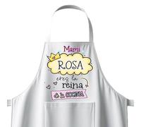 Kembilove | Delantal Personalizado con Fotos y Textos | Delantal de Cocina Customizado | Delantales personalizados con fotos | Mandiles de cocina mujer | Mami rosa