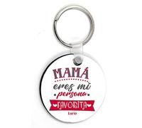 Kembilove Llavero de la Mejor Madre del Mundo - Llavero original para regalar - Llavero Original para regalar el día la madre - Llavero Impreso a Doble Cara (Mamá eres mi persona favorita rojo)