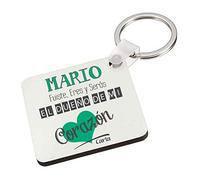 Kembilove Llavero Personalizado Pareja - Llavero Fuistes Eres y Serás el Dueño de mi corazón - Regalo Original día de San Valentín, Aniversarios, Cumpleaños, Enamorados Color Verde