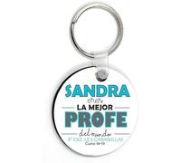 Kembilove Llaveros personalizados profesor - Regalos para profesores hombres - Regalos para maestros - Regalos personalizados para profesores (Eres la mejor profe (Azul))