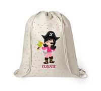 Kembilove Mochila Bebe - Mochilas Infantiles Personalizadas - Mochilas Guardería Antibacterianas - Mochila Unicornio Niña - Saquitos de Tela Pirata Niña