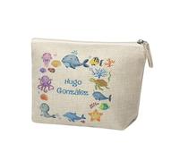 Kembilove Neceser Infantil Personalizado con Nombre - Mundo Marino - Resistente y Suave Útiles Escolares y Aseo + Regalo Original Niños Colegio - Guarda Tesoros