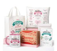 Kembilove Regalo Plaza Funcionaria, Detalle Opositora Aprobado Oposiciones | El pack incluye: taza, cojín, bolsa reutilizable y tarjeta con sobre, en caja de regalo. Premio a su esfuerzo.
