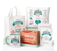 Kembilove Regalo TCAE Auxiliar de Enfermería Original, Detalle Sanitaria | El pack incluye: taza, cojín, bolsa reutilizable y tarjeta con sobre, en caja de regalo. Gracias por cuidar.