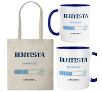 Kembilove® Taza + Bolsa Dentista | Regalo Original para Dentista Mujer u Hombre | Set Personalizado de Odontología | Idea de Regalo para Estudiantes y Profesionales del Sector Dental