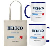 Kembilove® Taza + Bolsa Médico | Regalo Original para Médico Hombre o Mujer | Set Personalizado para Profesionales y Estudiantes de Medicina | Idea de Regalo Médica y Médico de Familia
