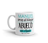 Kembilove Taza de Café Abuelo - Taza de Desayuno Eres el Mejor Abuelo del Mundo - Taza de Café y Té para Abuelos - Taza de Cerámica Impresa - Tazas de de 350 ml - Regalo Original Abuelo