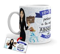 Kembilove Taza de Café de la Mejor Abogada del Mundo - Taza de Desayuno para la Oficina - Taza de Café y Té para Profesionales - Taza de Cerámica Impresa - Tazas de Jefe de 350 ml para Abogadas