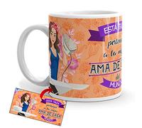 Kembilove Taza de Café de la Mejor Ama de Casa del Mundo - Taza de Desayuno para la Oficina - Taza de Café y Té para Profesionales - Taza de Cerámica Impresa - Taza de 350 ml para Amas de Casa