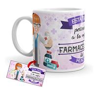 Kembilove Taza de Café de la Mejor Farmacéutica del Mundo - Taza de Desayuno para la Oficina - Taza de Café y Té para Profesionales - Taza de Cerámica Impresa - Tazas de 350 ml para Farmacéuticas