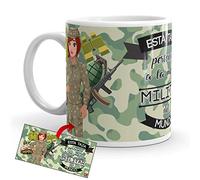 Kembilove Taza de Café de la Mejor Militar del Mundo - Taza de Desayuno para la Oficina - Taza de Café y Té para Profesionales - Taza de Cerámica Impresa - Tazas para Militares de 350 ml