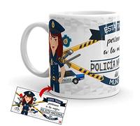 Kembilove Taza de Café de la Mejor Policía Nacional del Mundo - Taza de Desayuno para la Oficina - Taza de Café y Té para Profesionales - Taza de Cerámica Profesiones Policías Nacionales
