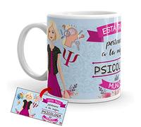 Kembilove Taza de Café de la Mejor Psicóloga del Mundo - Taza de Desayuno para la Oficina - Taza de Café y Té para Profesionales - Taza de Cerámica Impresa - Tazas de Jefe de 350 ml para Psicólogas