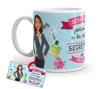Kembilove Taza de Café de la Mejor Secretaria del Mundo - Taza de Desayuno para la Oficina - Taza de Café y Té para Profesionales - Taza de Cerámica Impresa - Tazas de Jefe de 350 ml para Secretarias