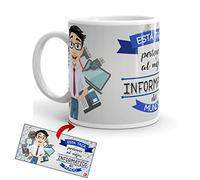 Kembilove Taza de Café del Mejor Informático del Mundo - Taza de Desayuno para la Oficina - Taza de Café y Té para Profesionales - Taza de Cerámica Impresa - Tazas de Jefe de 350 ml para Informáticos
