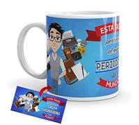 Kembilove Taza de Café del Mejor Periodista del Mundo - Taza de Desayuno para la Oficina - Taza de Café y Té para Profesionales - Taza de Cerámica Impresa - Tazas Profesiones de Periodistas
