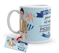 Kembilove Taza de Café del Mejor Psicólogo del Mundo - Taza de Desayuno para la Oficina - Taza de Café y Té para Profesionales - Taza de Cerámica Impresa - Tazas de Jefe de 350 ml para Psicólogos
