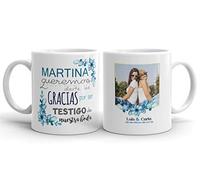 Kembilove Taza de Café para Bodas - Taza de Desayuno Regalar a los Invitados - Taza de Café y Té para Bodas - Taza de Cerámica Impresa - Tazas de de 350 ml para Aniversario (Testigo de Boda.)