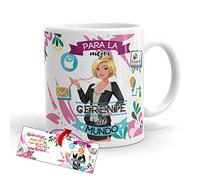 Kembilove Taza de Café para la Mejor Gerente del Mundo - Taza de Desayuno para la Oficina - Taza de Café y Té para Profesionales - Tazas de Profesiones para Gerentes