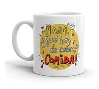 Kembilove Taza de café para Mamá - Taza de Desayuno Divertidas y Graciosas para Madres con Mensaje Mamá ¿Qué hay de comer? - Ideal para regalar el día de la Madre