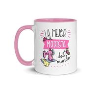 Kembilove Taza de Desayuno de la Mejor Modista del Mundo - Tazas de Café para Profesionales y Trabajadores para la Oficina - Tazas de Té en Color de Profesiones - Taza de Cerámica de 350 ml