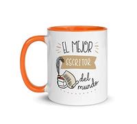 Kembilove Taza de Desayuno del Mejor Escritor del Mundo - Tazas de Café para Profesionales y Trabajadores para la Oficina - Tazas de Té en Color de Profesiones - Taza de Cerámica de 350 ml