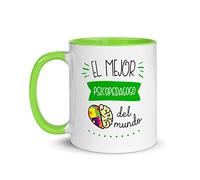 Kembilove Taza de Desayuno del Mejor Psicopedagogo del Mundo - Tazas de Café para Profesionales y Trabajadores para la Oficina - Tazas de Té en Color de Profesiones - Taza de Cerámica de 350 ml