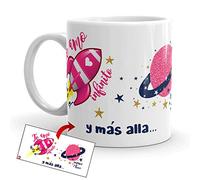 Kembilove® Taza de Desayuno para Parejas con Bonitas Frases Te amo hasta el Infinito - Regalo Original Taza con diseños Coloridos para Enamorados Novios y Novias San Valentín