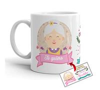 Kembilove Taza Desayuno para Abuela - Taza Original con Mensajes Graciosos para Abuelas y Madres - Taza Abuela con Mensaje Graciosos Nadie me consiente - Taza de Té para Abuelas - Regalos Originales