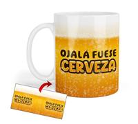 Kembilove Taza Divertida Ojalá fueses Cerveza - Ideal para regalos chorras amigo invisible y Amantes de la Cerveza - Regalo Original de Navidad para Hombre, Compañeros de Trabajo y Amigos