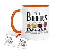 Kembilove Taza Divertida THE BEERS - Regalo Original para Cerveceros y Rockeros - Ideal Amigo Invisible y Cumpleaños Hombre - Taza Graciosa de Cerámica 325ml