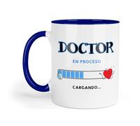 Kembilove Taza Doctor en Proceso - Cerámica 350 ml con Mensaje Motivador - Regalo Original para Estudiantes y Residentes de Medicina - Inspiración Diaria para Futuro Doctor Hombre