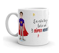 Kembilove Taza el Mejor Novio del Mundo - Mensaje En Esta Taza Bebe un Super Novio - Regalo Hermana Original - Regalos Originales para cuñados - Tazas Originales