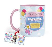 Kembilove Taza Personalizada de Graduación para Mujer | Taza con Nombre y Mensaje Motivador | Regalo Original Fin de Curso | Diseño Minimalista | Promoción 2025