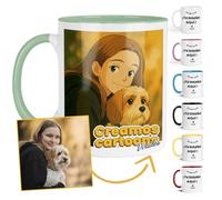 Kembilove Taza Personalizada Estilo Ghibli | Convierte Tu Foto en Dibujo Anime | Regalo Original con Efecto Cartoon | Diseño Único y Viral | Taza Cerámica 330ml | Carga Tu Imagen y Sorprende