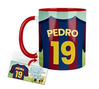Kembilove Taza Personalizada Fútbol | Tazas de Desayuno Fútbol | Regalo Original Barcelona | Fútbol para Niños | Día del Padre | Tazas personalizadas