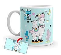 Kembilove Taza Personalizada Unicornios - Tazas Desayuno Unicornios para niñas con Frases Divertidas y Motivadoras - Regalo Original Personalizado de Unicornio Llama Taza Cerámica