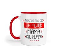 Kembilove Taza regalo día de la madre - Tazas Desayuno para Mamá con Mensaje Gracias por ser la Mejor mamá del mundo - Tazas originales - Regalo para madres