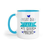 Kembilove Taza regalo día del padre - Tazas Desayuno para Papá con Mensaje Feliz día Papá, Te quiero mucho - Tazas originales - Regalo para padres - Ideas regalo padre