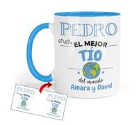 Kembilove Taza Tío Personalizada | Regalo para Tio original | Detalle Personalizable Cumpleaños Navidad Amigo Invisible Familia | Tazas personalizadas tios | Cerámica 350 ml