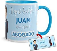 Kembilove Tazas de Café Personalizadas de Profesiones - Taza de Desayuno Aquí Bebe un Gran Abogado con Nombre Personalizado - Tazas de Desayuno para Profesionales - Tazas de 350 ml