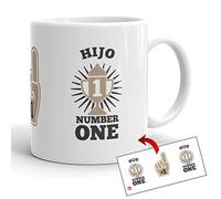 Kembilove Tazas de Café - Tazas desayuno Hijo Number One - Taza personalizada - Tazas originales para regalar - Regalo Hijo - Taza mejor Hijo - Taza original