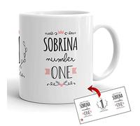 Kembilove Tazas de Café - Tazas desayuno Sobrina Number One - Taza personalizada - Tazas originales para regalar - Regalo Sobrina - Taza mejor Sobrina - Taza original