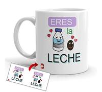 Kembilove Tazas de Desayuno CREA - Tazas de Café Divertidas y Graciosas con Mensaje Eres la Leche - Tazas Originales de cerámica de 350 ml - Ideas de Regalos Originales