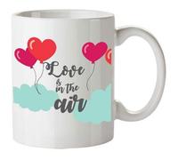 Kembilove Tazas de Desayuno para Parejas - Taza de Café con Frase Divertida y Graciosa para Enamorados Love is in The Air - Tazas para Regalar el día de los Enamorados y San Valentín