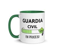 Kembilove Tazas personalizadas de policia - tazas de cafe - tazas originales para regalar - tazas desayuno - Héroes de la seguridad en proceso - Opositores - Caricatura (Guardia Civil en Proceso)
