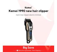 Kemei 1990 nueva cortadora de cabello cortadora de cabello profesional cortadora de cabello para hombres cortadora eléctrica pantalla LCD cortadora de cabello conjunto todopoderoso KM-1990-C