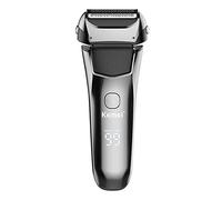KEMEI Maquinilla de afeitar giratoria inalámbrica 3D para hombre, afeitadora eléctrica recargable de precisión, recortadora de patillas de barba, afeitadora IPX7, impermeable, lavable