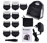 Kemei Portable Hair Clipper Electric Inalámbrico Mini Trimmer Profesional Barba Maquinilla de afeitar Maquinilla de afeitar Tres en uno 9 Peine
